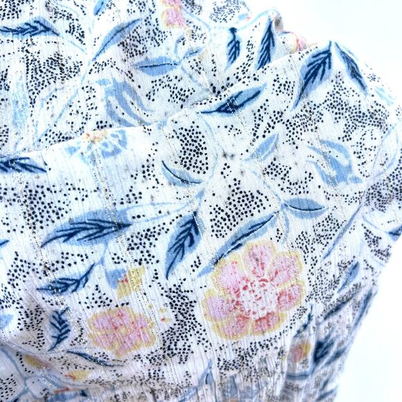 BA&SH Idol Dress Ecru Floral Midi Spring Flower Feminine Size 6 V-Neck Boho Bash - Picture 11 of 11